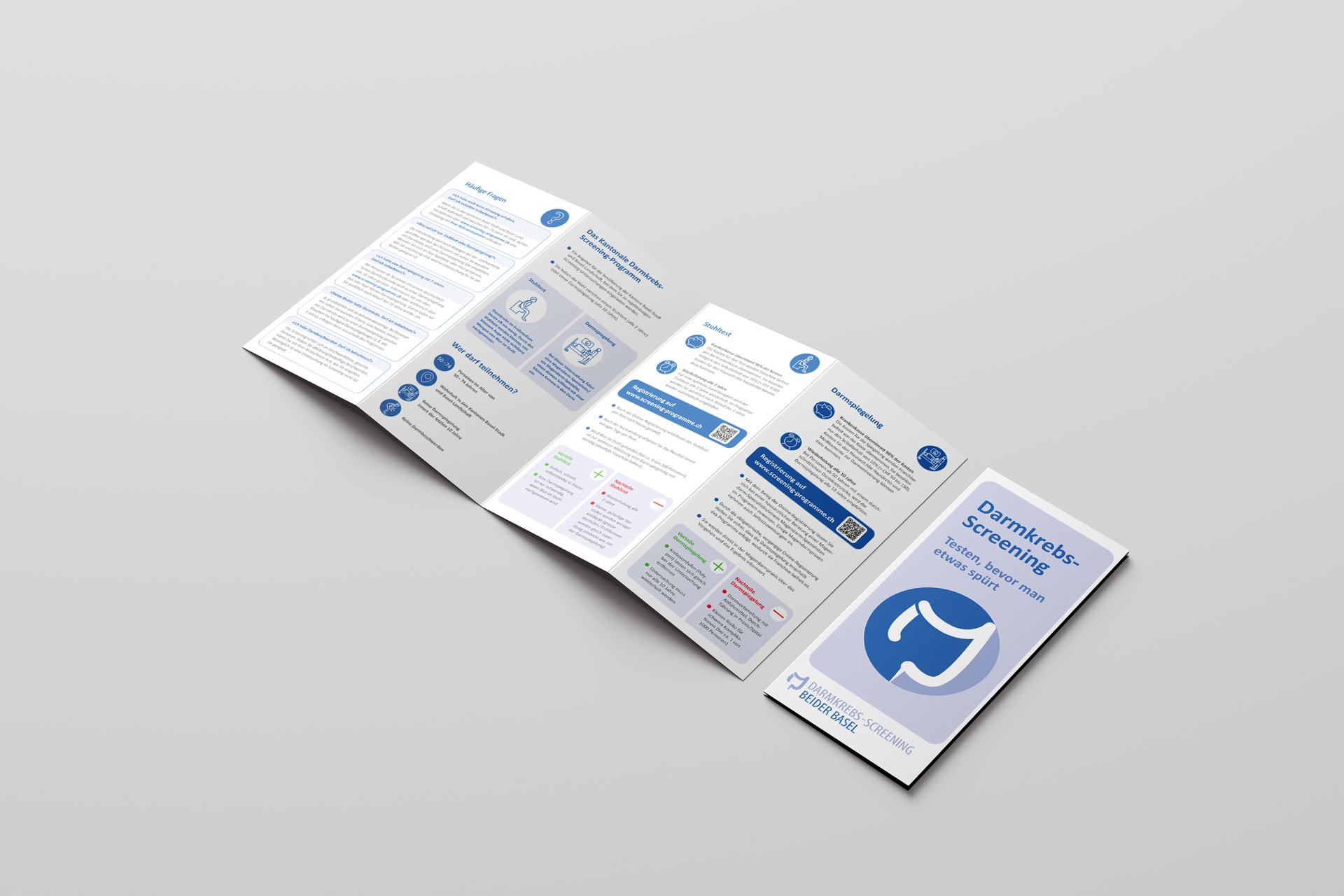 Leoprello Darmkrebs für Krebsliga Beider Basel Darmkrebs-Screening