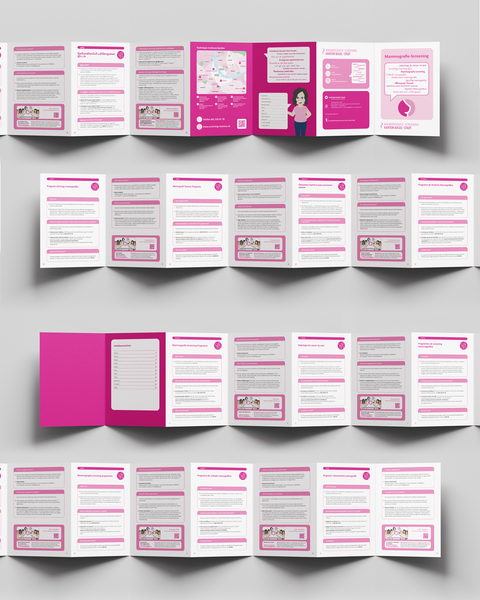 Mammografie Früherkennung Folder Türkisch, Französisch, Italienisch
